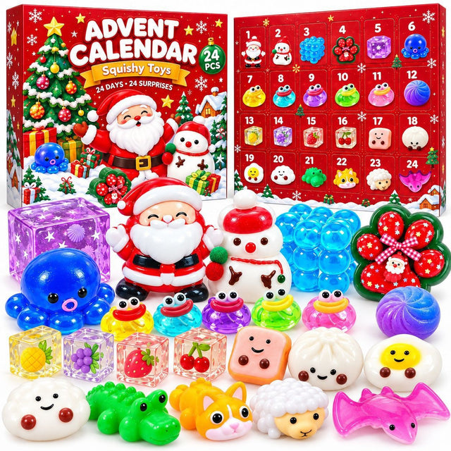 Squishy Toys Advent Calendar — Solis Squish Squad, full set