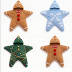 Solis Star Suit holiday designs: gingerbread man, Christmas tree and snowflake