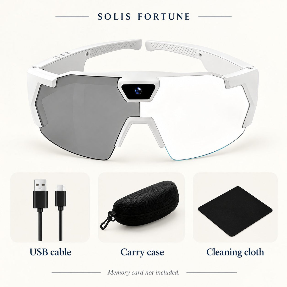 Solis Summit — Sunglasses B · Photochromic, White Frame
