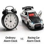 Solis Redline — an ordinary alarm clock next to the race car alarm clock