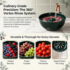 Solis Swirl — swirl rinse system washing berries, grapes and cherry tomatoes