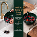 Solis Swirl — rinsing berries under the tap, then serving them in the same bowl
