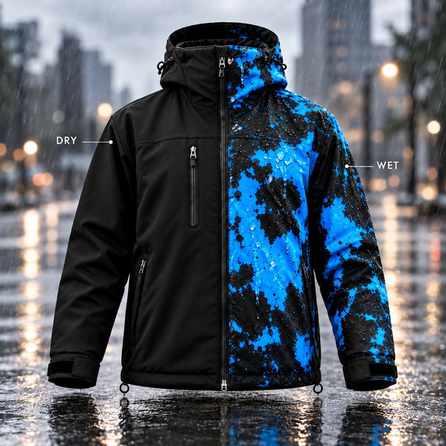 Solis Tidemark Water-Reactive Rain Jacket — Electric Blue