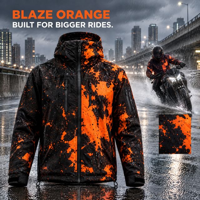 Solis Tidemark Water-Reactive Rain Jacket — Blaze Orange