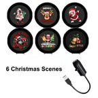 Solis Tinsel — 6 Christmas scene discs with the USB projector