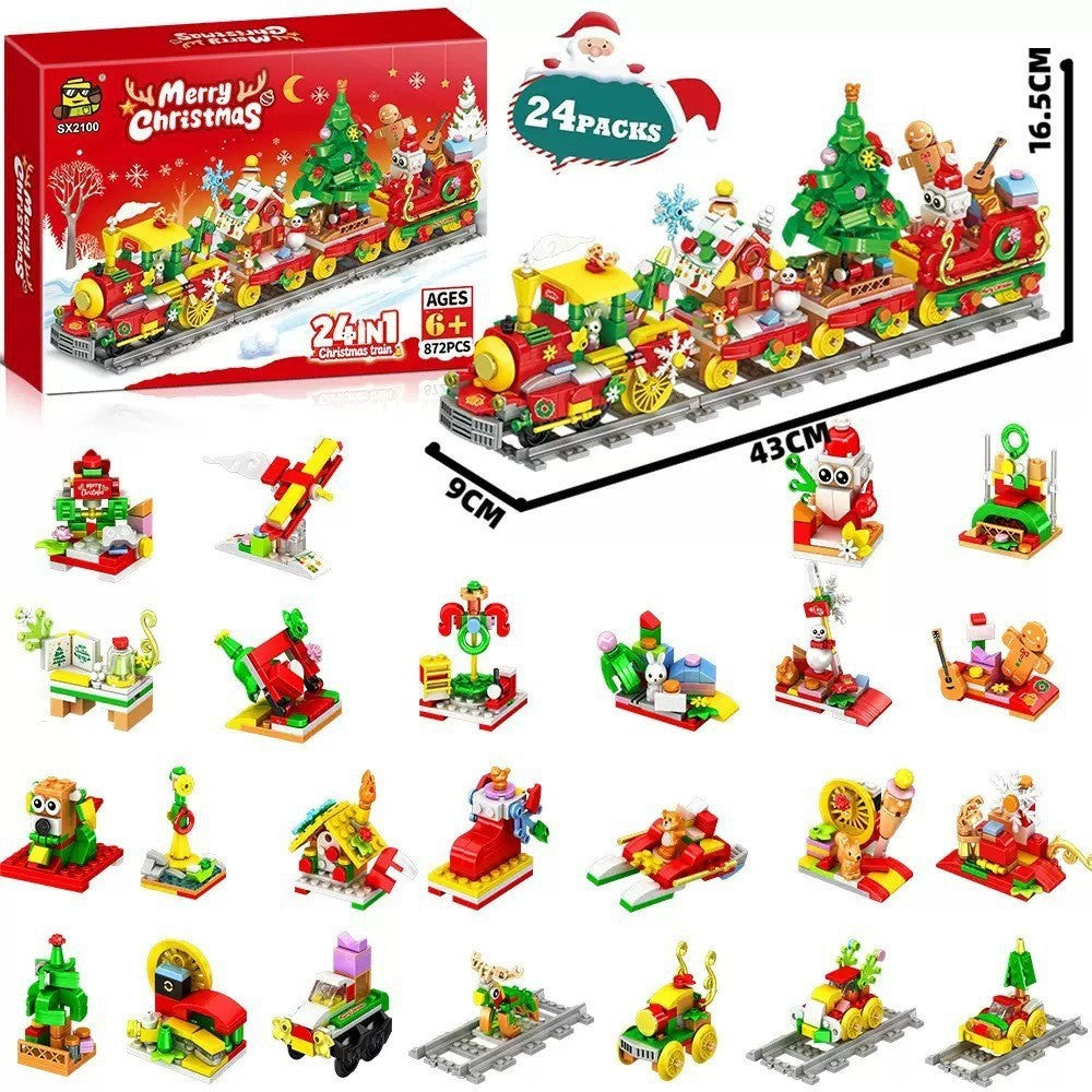 Christmas Train 24-in-1 Building Blocks Advent Calendar — Solis Train 24-in-1, full set