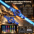 Solis Twinspark — Cool Blue: double light saber with 7-colour light, Type-C and 20 flints