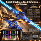Solis Twinspark — Cool Blue: double light saber with 7-colour light, Type-C and 20 flints
