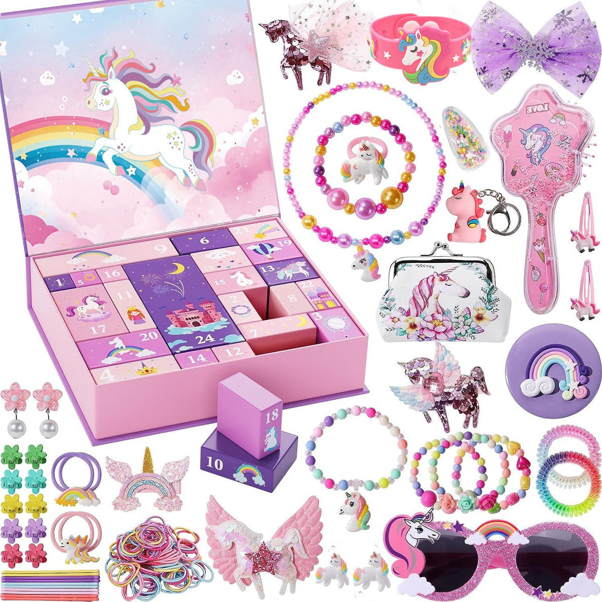 Unicorn Jewelry Advent Calendar for Girls — Solis Unicorn Dream, full set