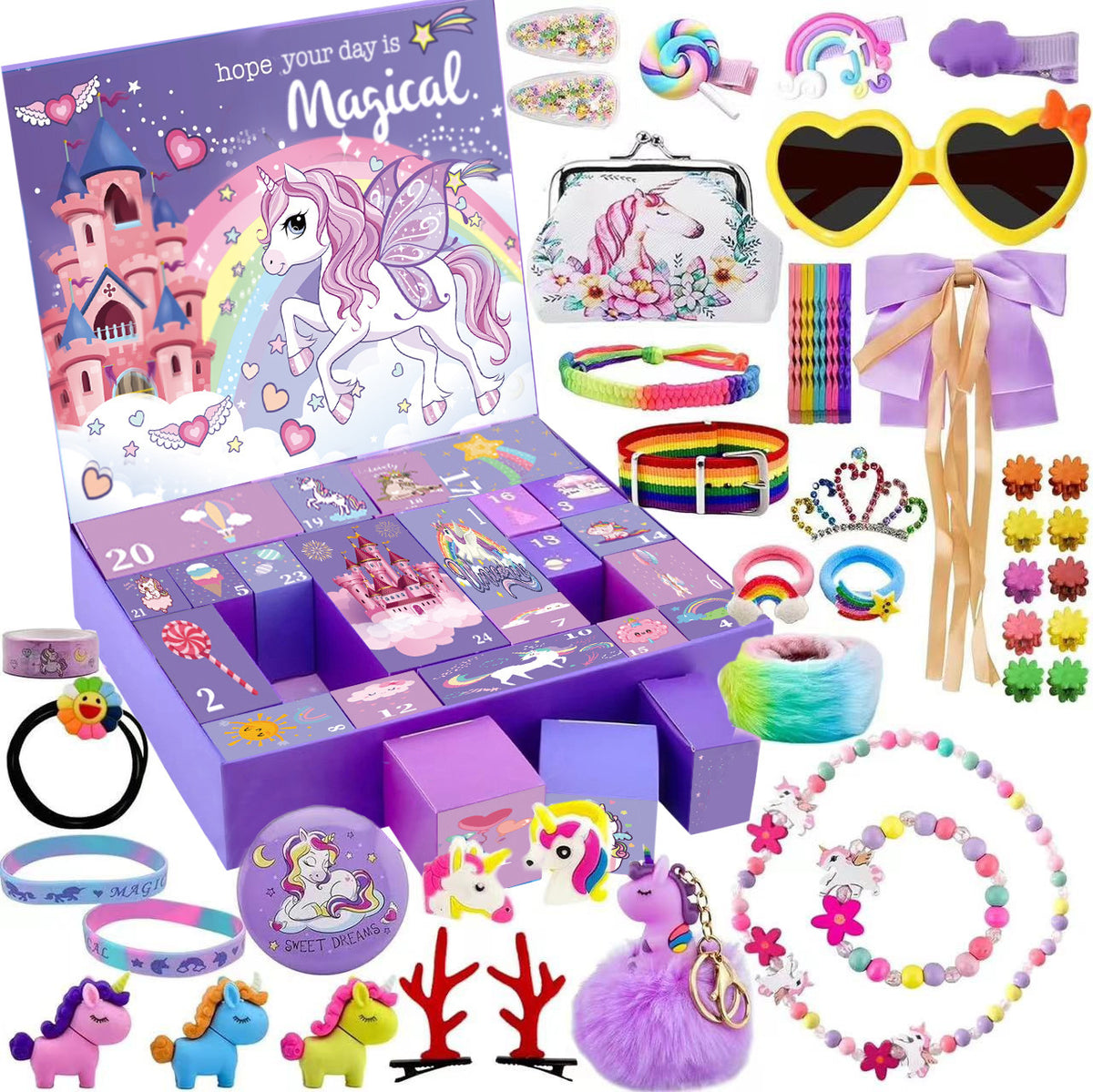 Unicorn Accessories Advent Calendar for Girls — Solis Unicorn Magic, full set
