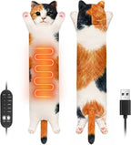 Solis Warmpal — Long Calico Cat: long calico cat plush with the heating panel