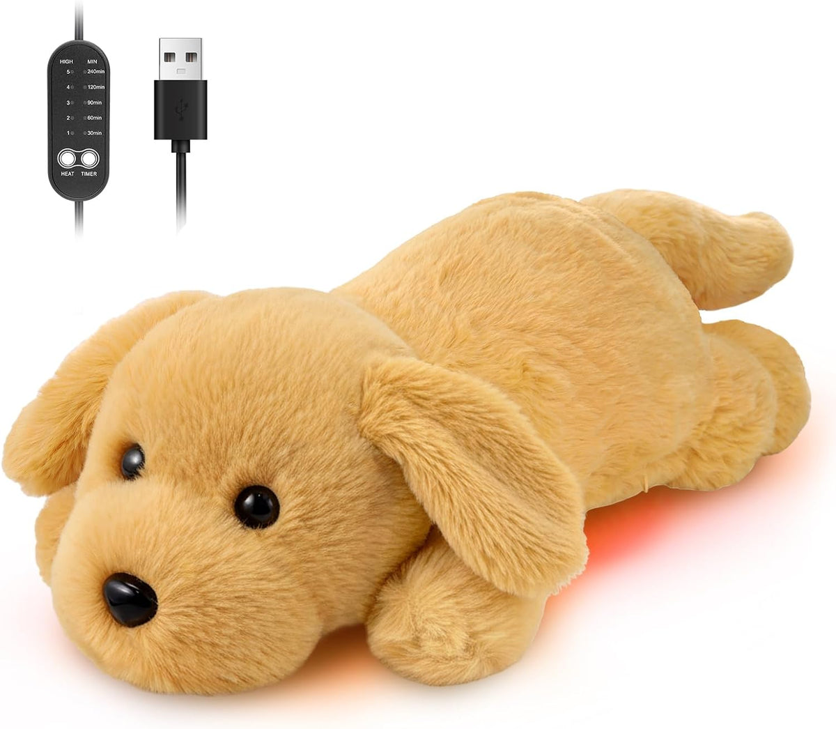 Solis Warmpal — Golden Retriever: lying golden retriever puppy plush