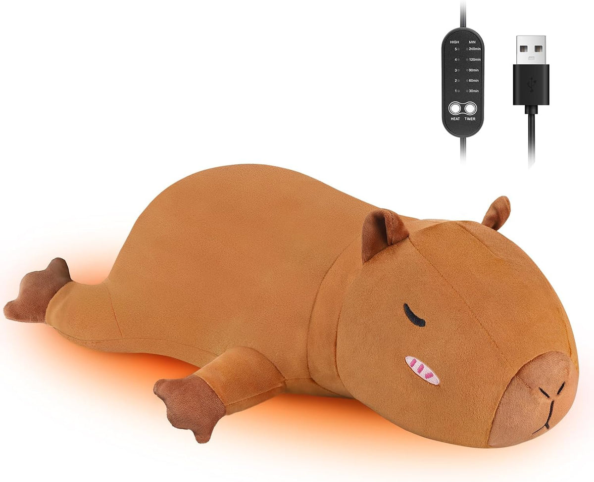 Solis Warmpal — Brown Capybara: lying brown capybara plush
