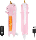 Solis Warmpal — Pink Unicorn: long pink unicorn plush with the heating panel