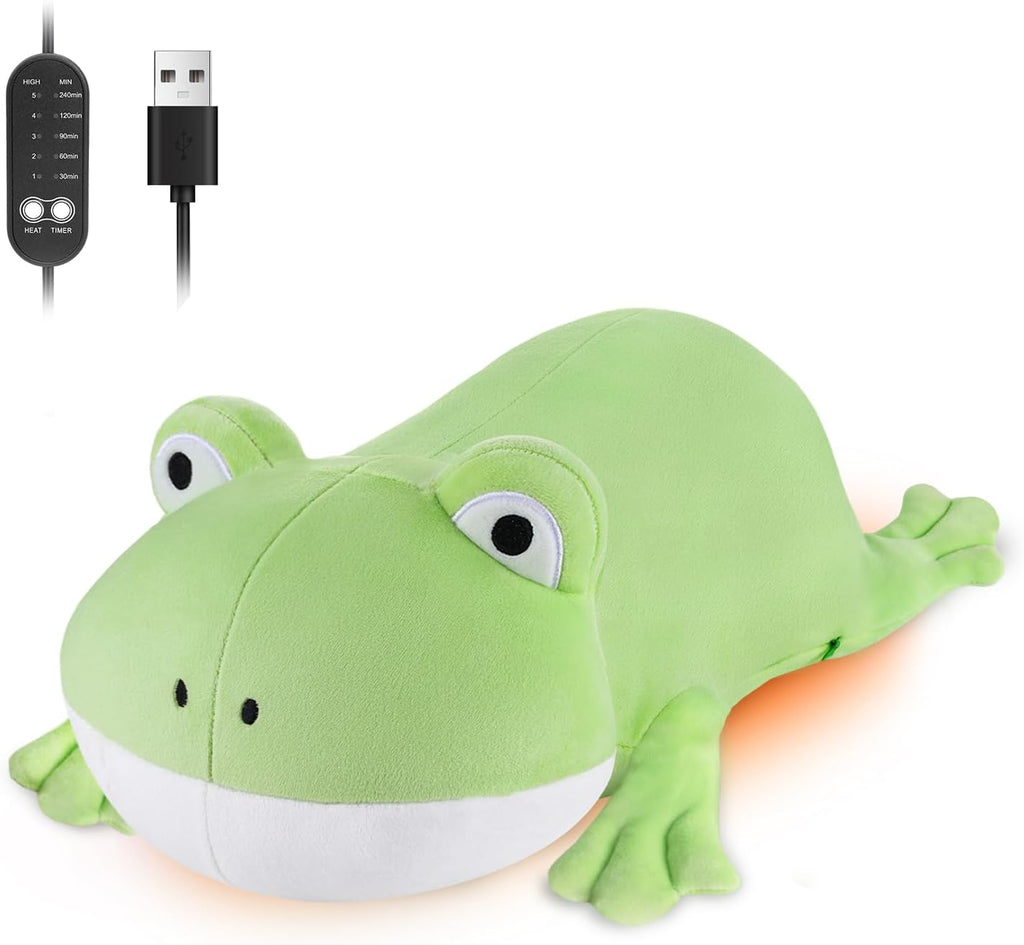 Solis Warmpal — Green Frog: lying green frog plush
