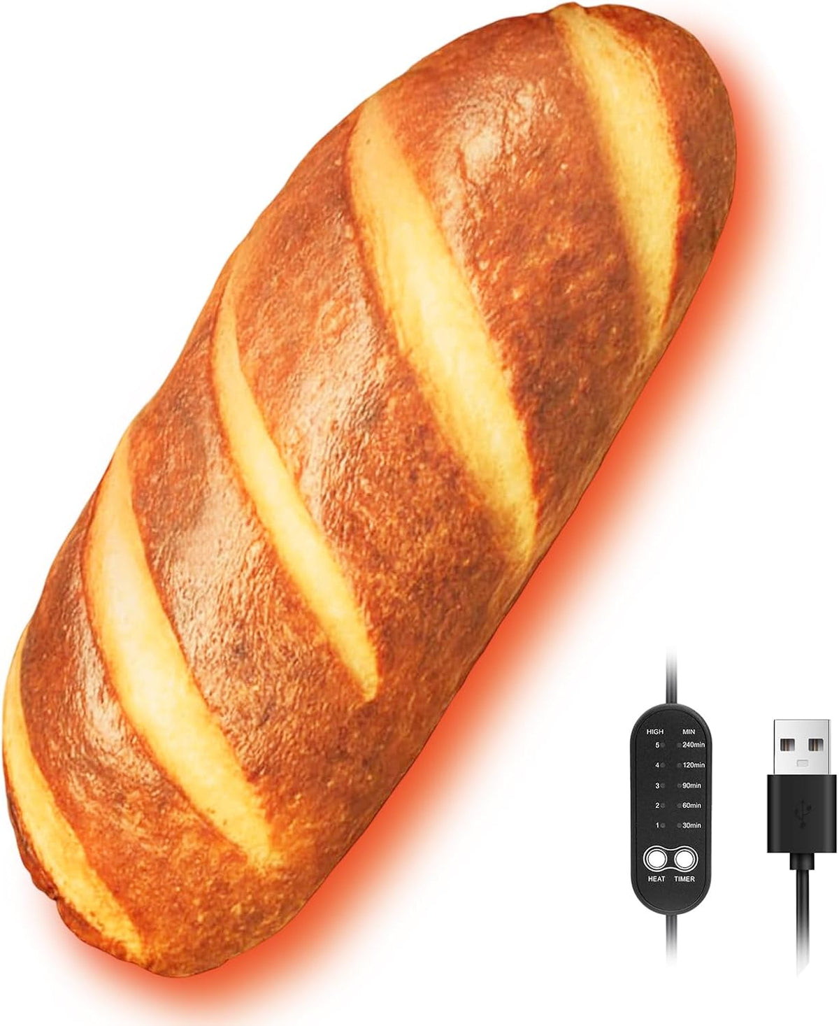 Solis Warmpal — Brown Bread: baguette-shaped bread plush