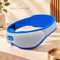 Solis Warmrest — cordless rechargeable heated eye mask with its control buttons