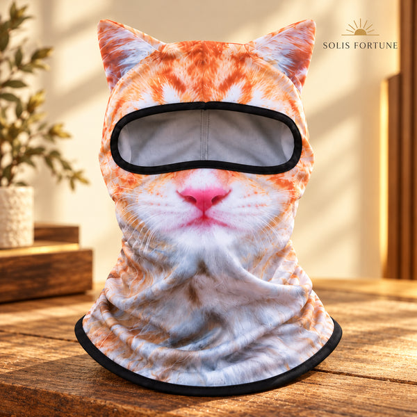 Solis Wild Faces — Orange Cat animal face ski mask
