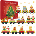 Magnetic Wooden Christmas Train Advent Calendar — Solis Wooden Express, full set