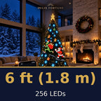 Solis Yuletide Animated Tree Lights — size 6 ft (1.8 m) · 256 LEDs