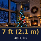 Solis Yuletide Animated Tree Lights — size 7 ft (2.1 m) · 400 LEDs