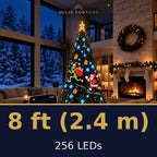 Solis Yuletide Animated Tree Lights — size 8 ft (2.4 m) · 256 LEDs