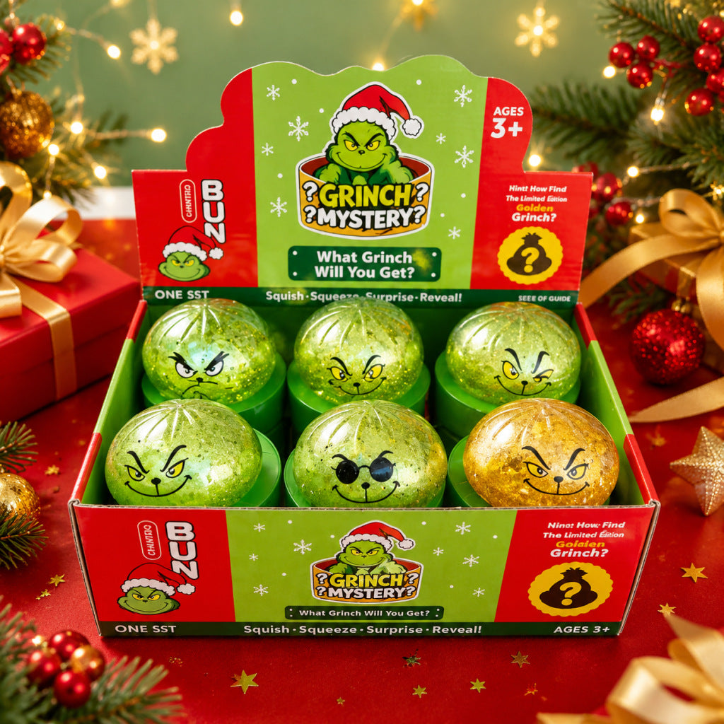 Solis Yuletide — green Christmas grump squishy bun, Mystery Pick