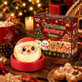 Solis Yuletide — Santa Christmas squishy bun in its red gift tin