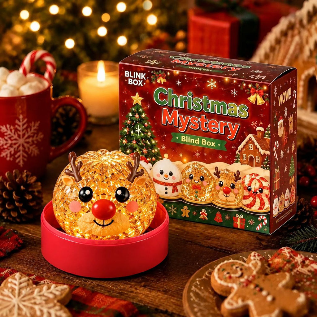 Solis Yuletide — Reindeer Christmas squishy bun in its red gift tin