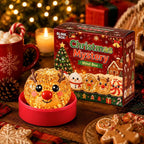 Solis Yuletide — Reindeer Christmas squishy bun in its red gift tin