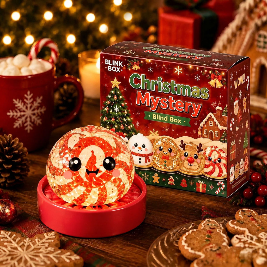 Solis Yuletide — Peppermint Christmas squishy bun in its red gift tin