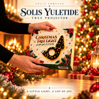 Solis Yuletide — Christmas tree projector light in its Christmas gift box